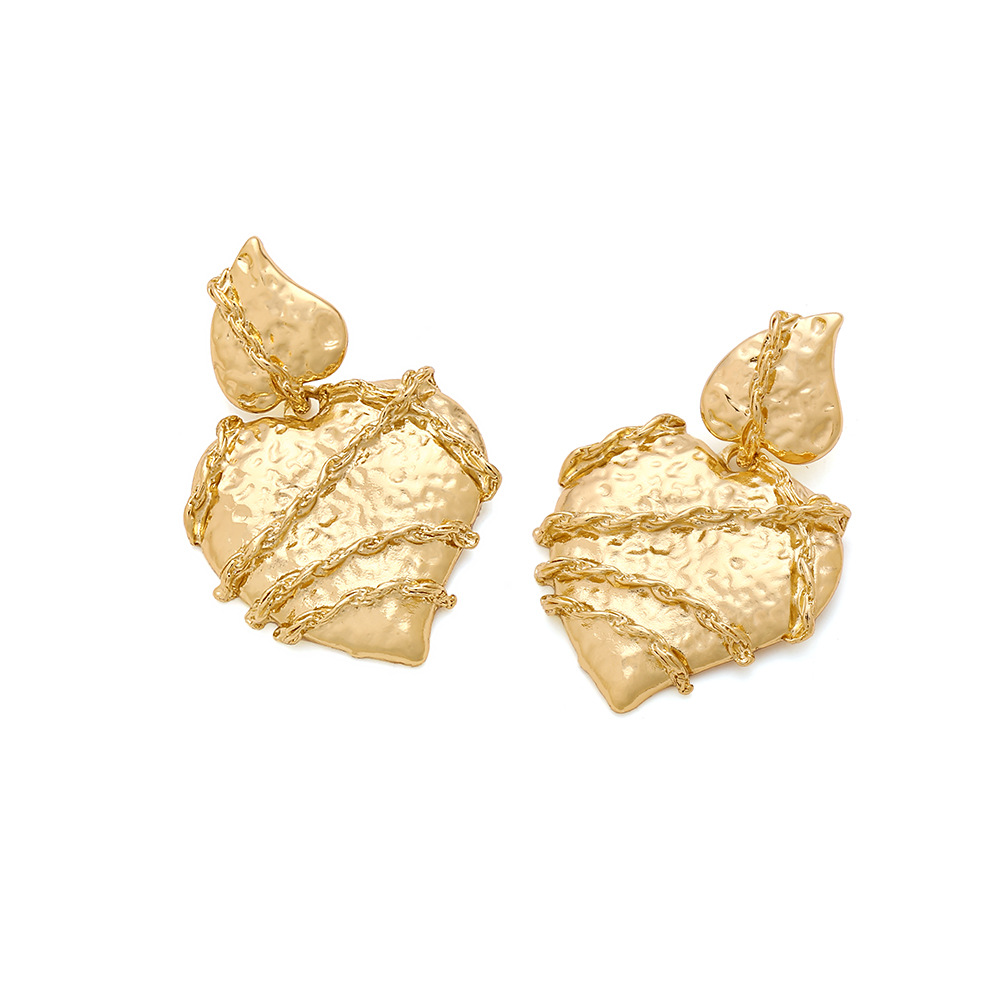 Zinc alloy Material Casual Sweet Heart Shape Zinc Alloy Plating Drop Earrings For Women's Holiday Daily