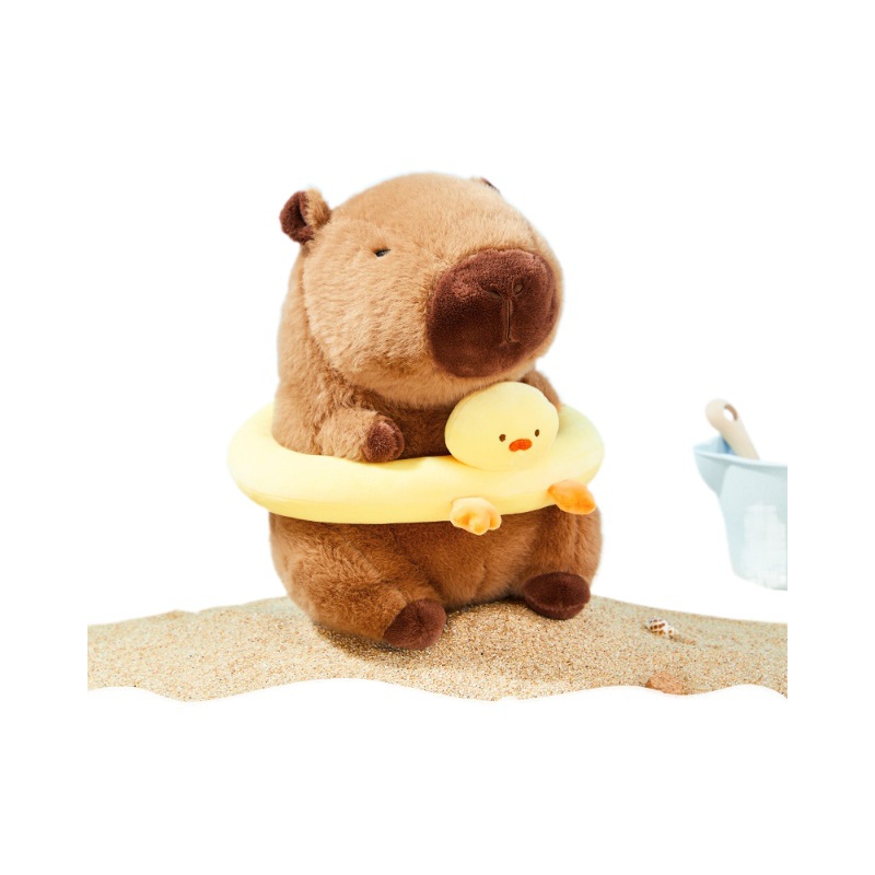 Anillo de natación de verano Kapibala Carpincho Doll Doll Lindo peluche Chica Regalo de cumpleaños