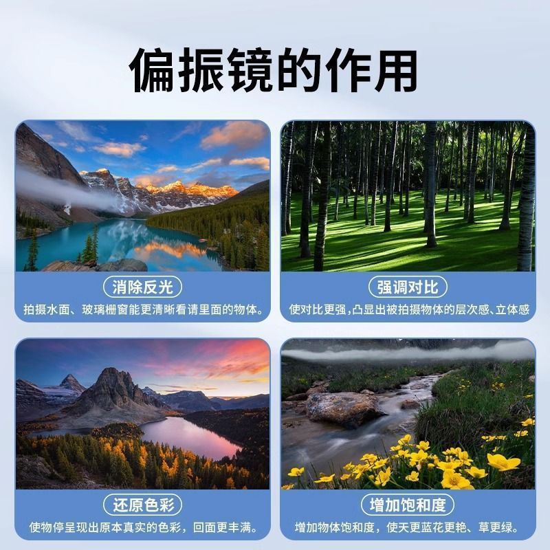 携帯電話撮影用52mm偏光レンズ、クリップ付きCPL反射防止高精細フィルター偏光レンズ|undefined