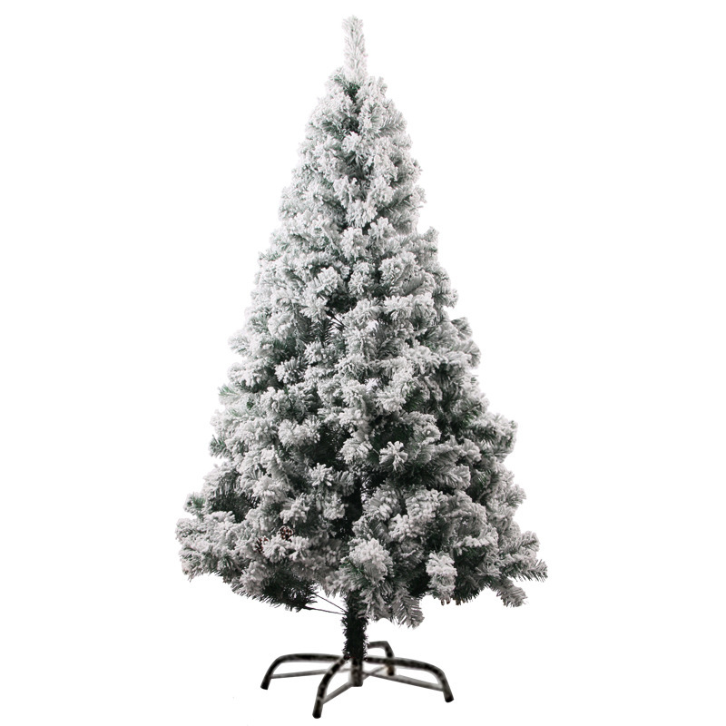 Navidad blanco nieve artificial de alto grado flocado nieve Pino árbol 1,5 m 2 m 3 M 4 m nieve Navidad flocado árbol