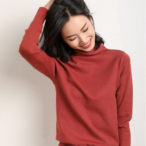 Women's High Collar Knit Sweater, Casual V-Neck Cardigan, Versatile Hooded Top, Slim Fit Crew Neck Knitwear for Autumn and Winter
