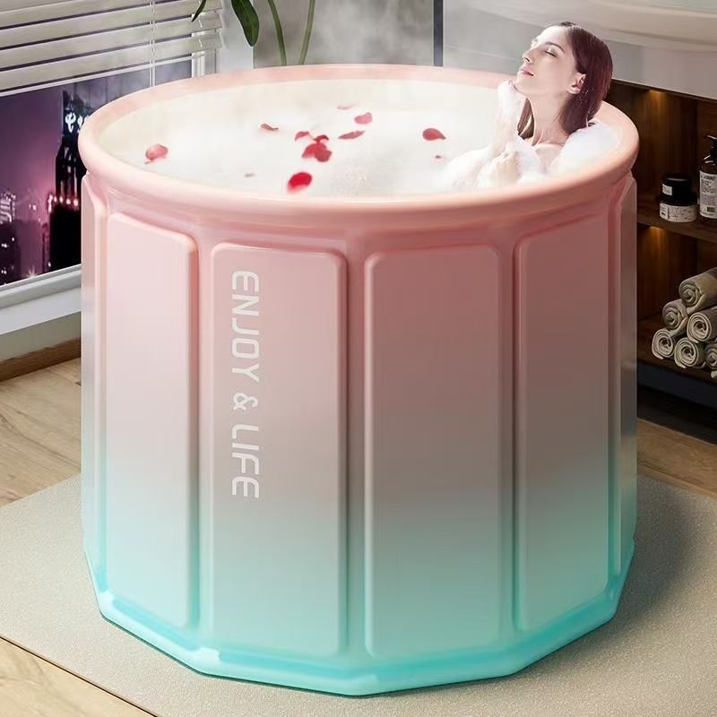Household Portable No-Installation Bathtub, Large Multi-Layer Thickened Cotton Insulation, Adult-Specific Folding Bath Tub Household Portable No-Installation Bathtub, Large Multi-Layer Thickened Cotton Insulation, Adult-Specific Folding Bath Tub
