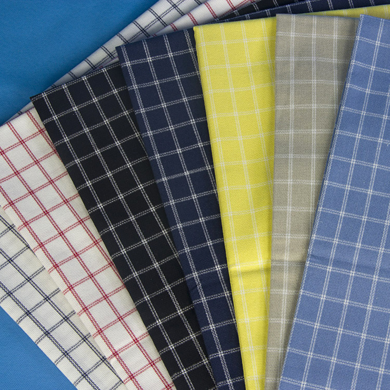 厂家现货批发 全棉布艺 提花格子布料服装面料鞋帽桌布 036
