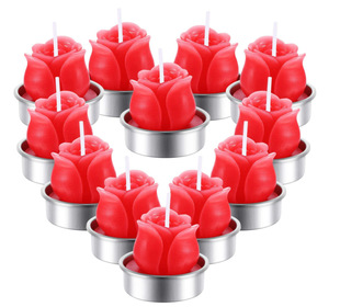 Valentine's Day Box Candle Rose Romantic Proposal Tea Wax Rose Shaped Candle