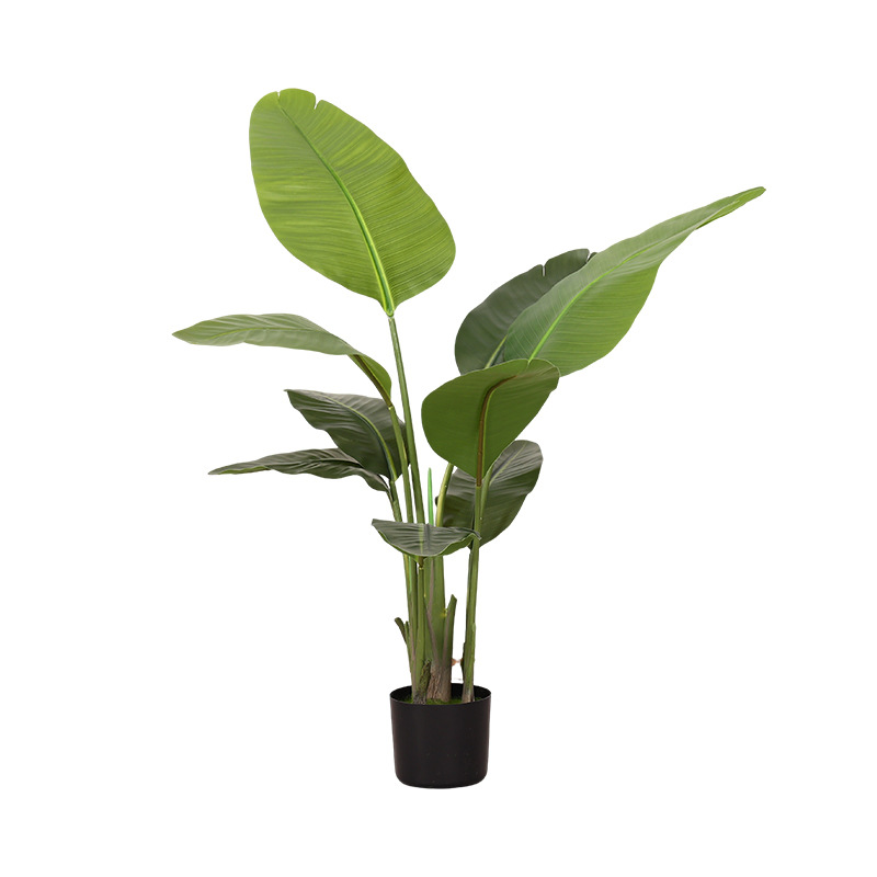 Planta Artificial en Maceta 1.2 m de Plástico y Tela para Decoración de Interiores