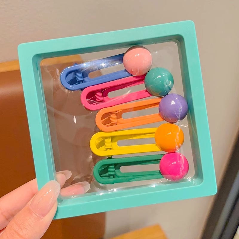 La dopamina color horquilla para niños niñas bebé lindo pelo roto flequillo clip frente clip lateral tocado