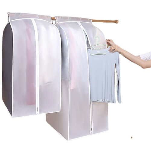 PEVA three-dimensional clothing dust cover thickened transparent hanging coat dust cover household moisture-proof suit cover wholesale