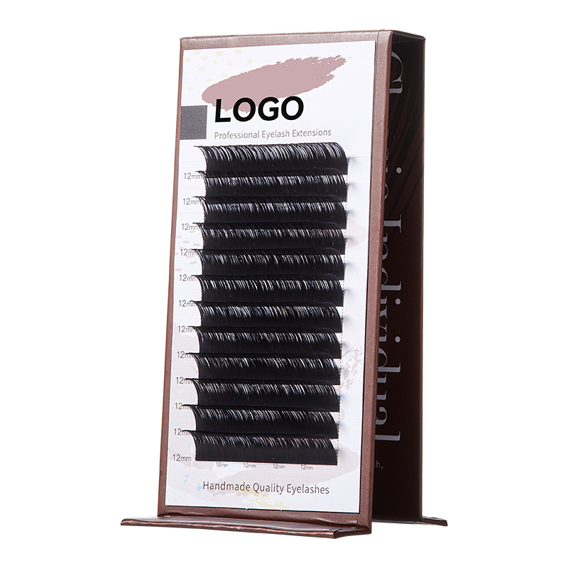 Fábrica de pestañas tienda de pestañas al por mayor simple suave falsa pestañas naturales densas ultra suave mate injerto pestañas redondas