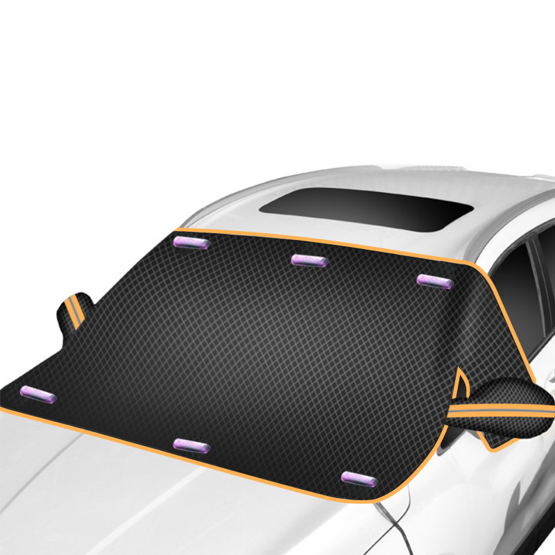 車の厚みのあるサンシェード車の綿の日焼け止め断熱カバー四季ハーフカバー車の衣類フロントフロントガラススノーシールド
