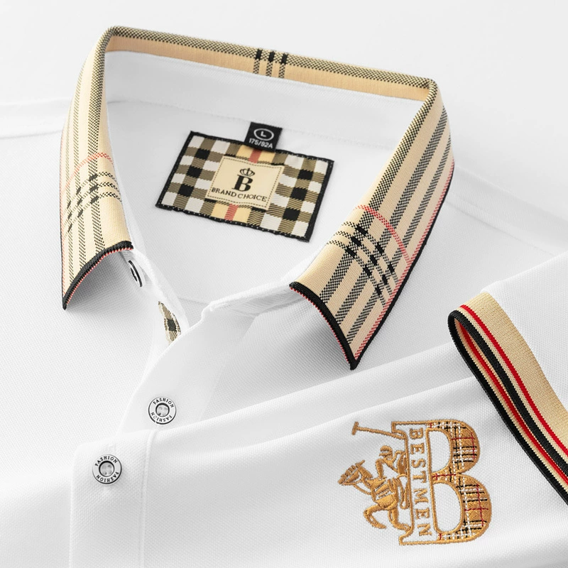 Summer silk polo for leisure, oversize