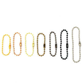 工厂批发铁环保过检针珠链diy珠链彩色电镀吊坠链子链条吊