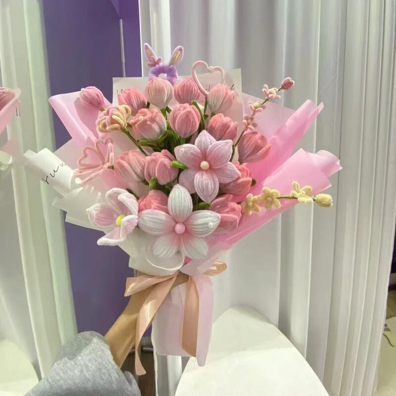 母の日ツイストスティックDIY手作りギフトバラの花束材料パックチューリップ彼女や親友へのプレゼント|undefined