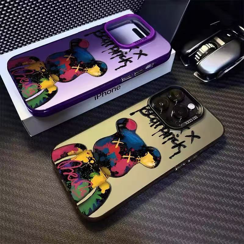 Nuevo estilo de alto valor aplicable iPhone 16 funda para teléfono móvil Apple 15promax/14 anti-caída 13pro12 graffiti 11