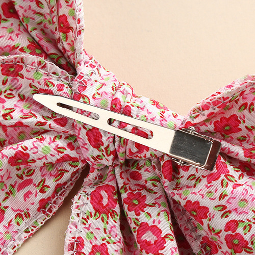  Spring New Cotton Printed Hair Clip Children and Girls Bow Ponytail Hair Clip Princess Leopard Print Headdress