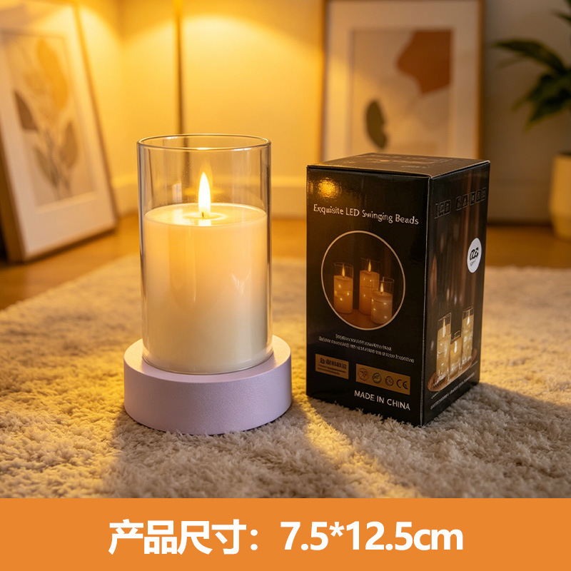 Velas electrónicas LED lámpara de vela de simulación boda festivales de carga vela diseño accesorios adornos de atmósfera lámpara personalizada