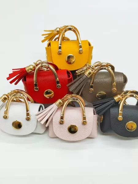 Internet Celebrity Bluetooth Headset Storage Bag Keychain Korean Style Mini Coin Purse Key Pendant Car Key Chain Ring