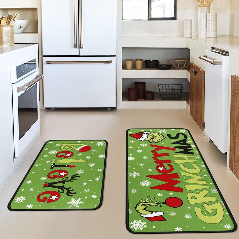 クロスボーダー TEMU Amazon クリスマス フロアマット セット ホーム キッチン 滑り止め、耐摩耗性、お手入れが簡単なフロアマットは、代理店として発送できます|undefined
