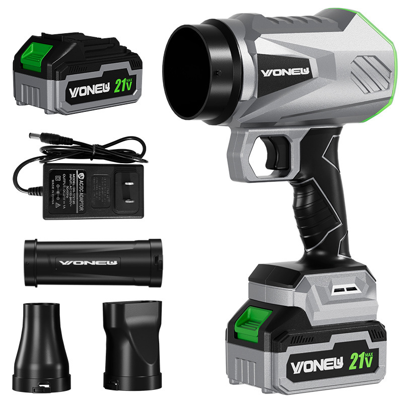 Cross-border new high-power lithium battery storm machine small household handheld blower dust removal and leaf blowing violent hair dryer