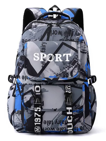 Factory wholesale cross-border schoolbag men and women high school students junior high school students large capacity student backpack camouflage graffiti backpack