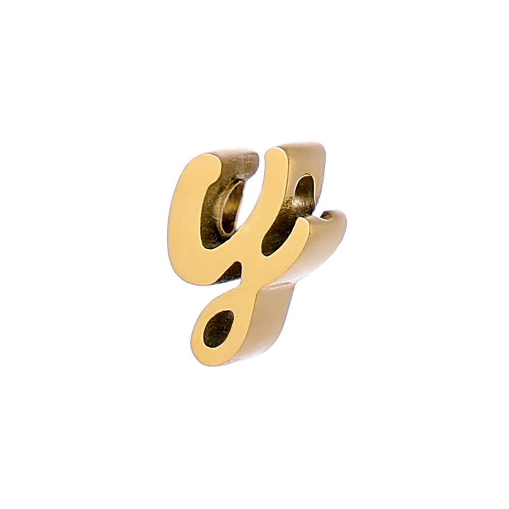 2g Weight Pendant, Chain Jewelry Making Type DIY Ornament Accessories Classification 1 Piece, 1 Set Quantity 304 Stainless Steel Material Letter Pattern All Seasons Season Polished Finish Plating Design Simple Style, Classic Style Style 1 Piece 1 Set 304 Stainless Steel Letter Polished Pendant Chain DIY Ornament Accessories 11