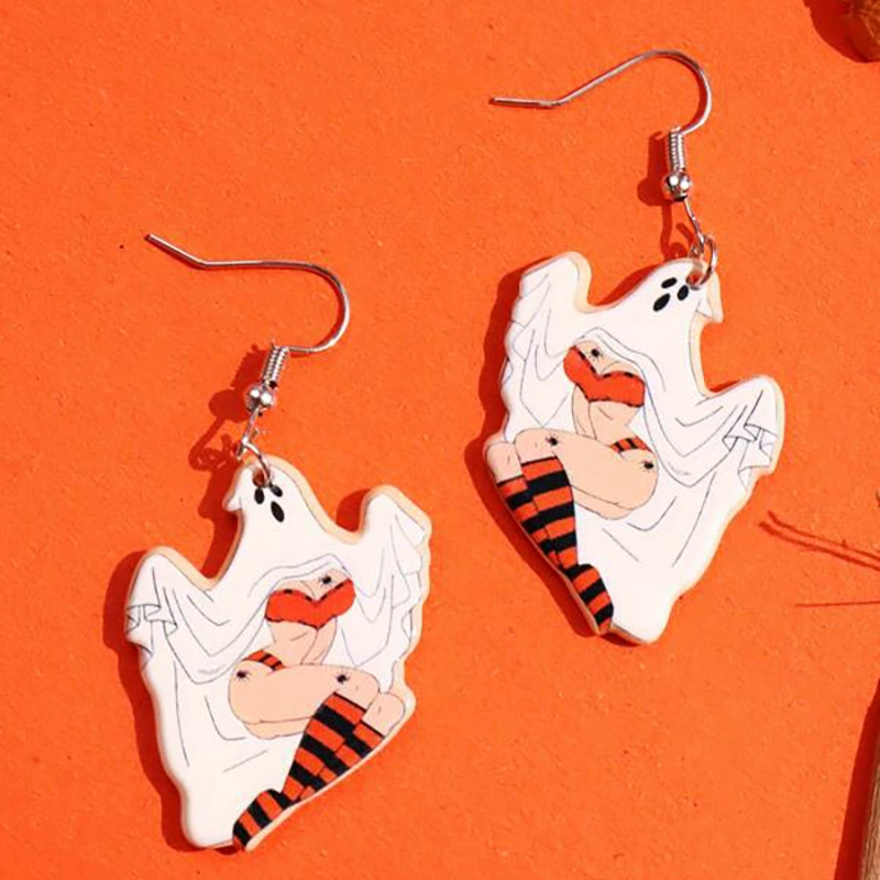 Acrylic earrings, necklace, keychain, Amazon, halloween