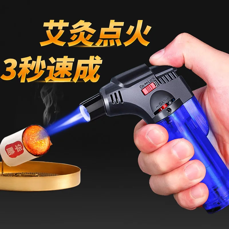 Windproof spray gun igniter inflatable lighter welding gun point moxibustion special cigar ignition long handle gun durable Windproof spray gun igniter inflatable lighter welding gun point moxibustion special cigar ignition long handle gun durable