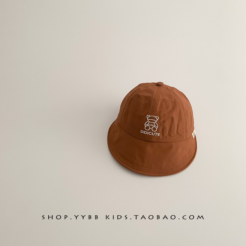 Big brim quick-drying three-dimensional bear coffee color + hat circumference 49-51cm/reference age 1.5 years old-3 years old