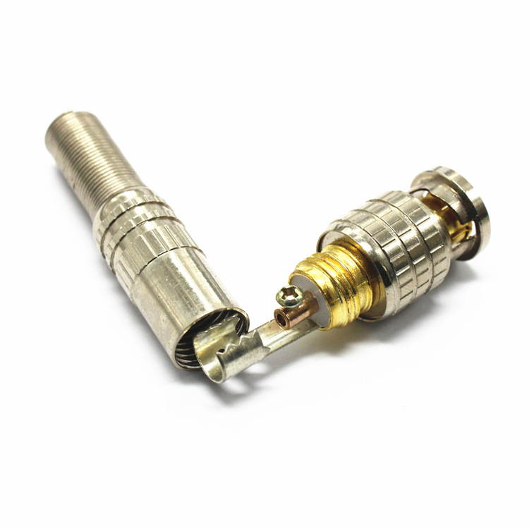 免焊美式镀金头BNC接头 Q9视频转接头 Connector视频插头