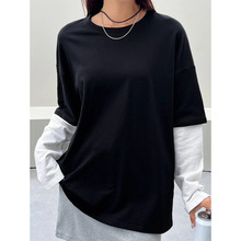 A 72341 Hong Kong Style Layered Long Tee �۷������ T ��
