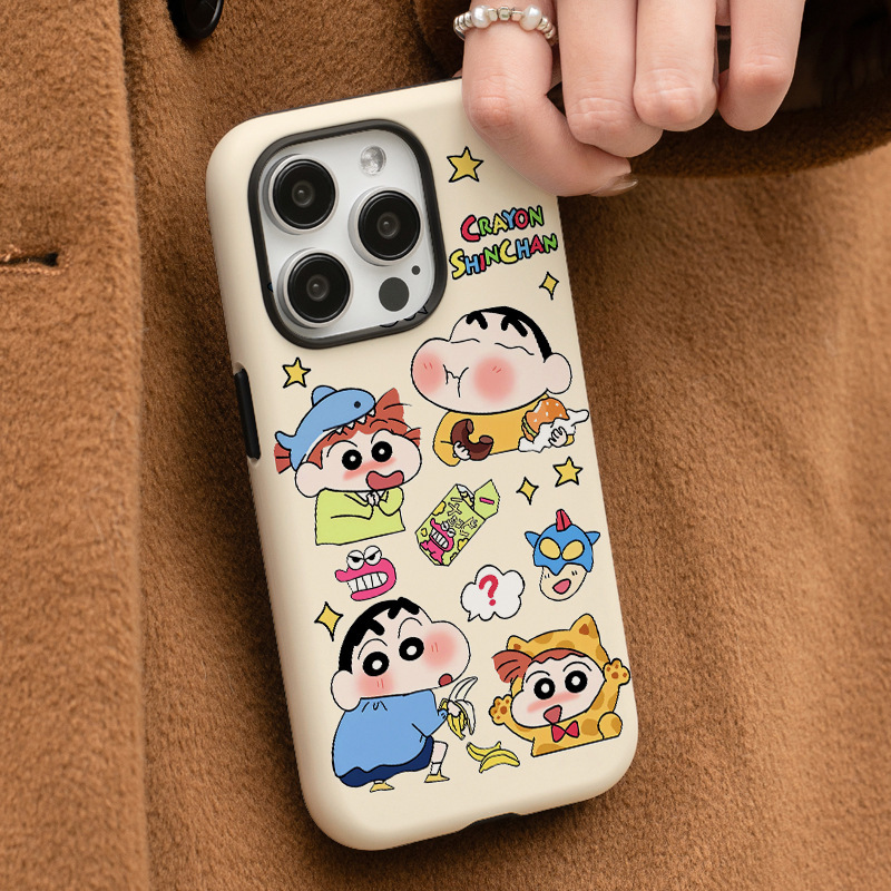 Suitable for Iphone16 Cartoon Film Two-In-One Mobile Phone Case Huawei Dinosaur Crayon Shin-Chan Apple 15Pro Suitable for Iphone16 Cartoon Film Two-In-One Mobile Phone Case Huawei Dinosaur Crayon Shin-Chan Apple 15Pro