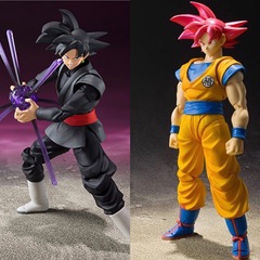 Sh七fドラゴンボールサイヤ人桃紅髪孫悟空黒悟空ザマス人形可動フィギュア