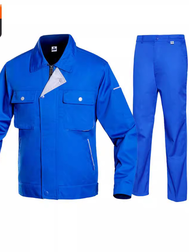 Trajes de trabajo de manga larga ropa de trabajo para hombres engrosados primavera y otoño ropa de protección laboral taller de soldadura personalizado