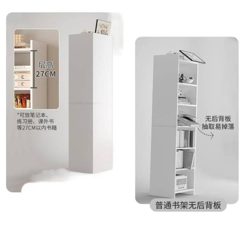 Un estante de libros famoso en línea integrado contra la pared piso de almacenamiento multicapa estante de almacenamiento simple armario casero pequeño espacio