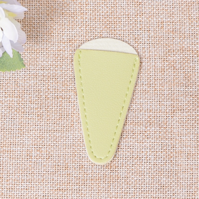 Gran escala de stock de cuero grueso pequeño cubierta de tijeras nariz cejas de corte de hilo cabeza de belleza tijeras cubierta de almacenamiento de costura