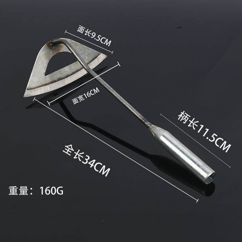 Wholesale factory small hoe agricultural garden tools for planting flowers and vegetables, loosening soil, weeding, outdoor crescent hollow square hoe