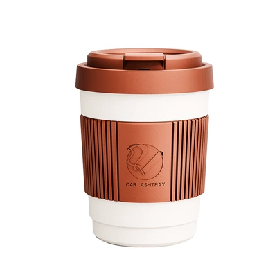 Car ashtray, ashtray, creative coffee cup, light