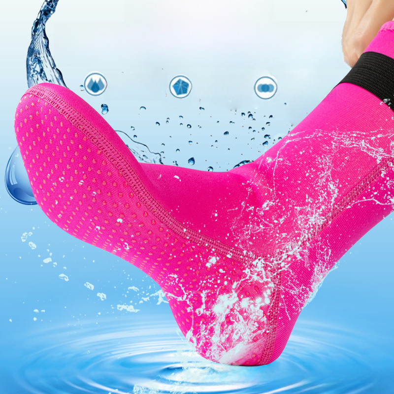 3MM diving socks men's swimming warm non-slip deep diving thermal waterproof material diving socks women's long tube beach socks shoes