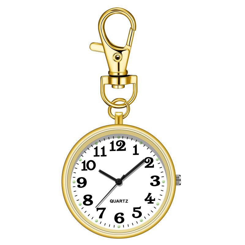 New Exam-Specific Quartz Pocket Watch for the Elderly, Dial Digital Dial, Nurse Watch, Student Keychain Watch