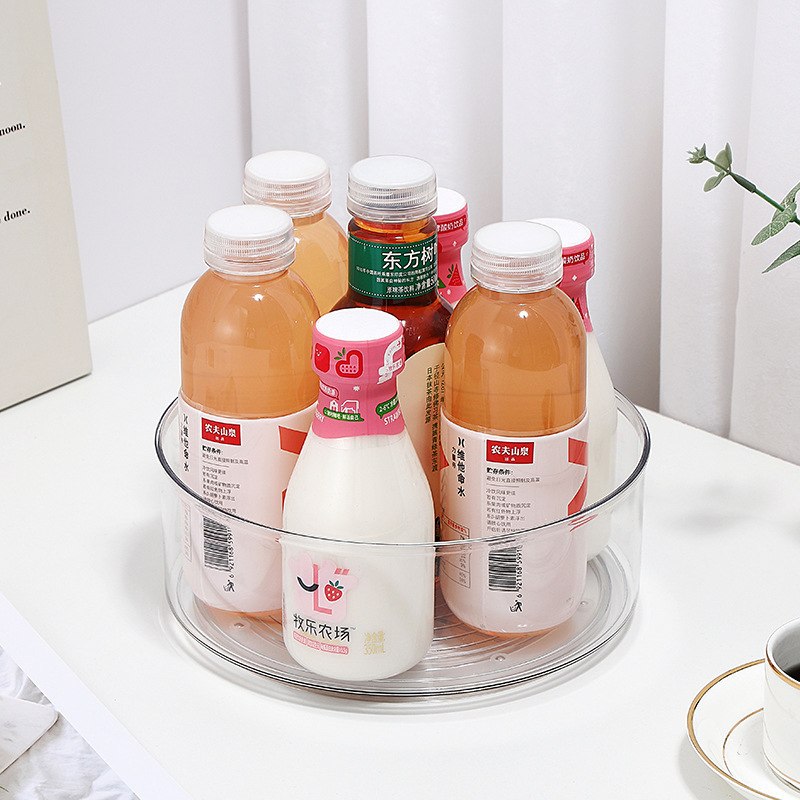透明回転調味料収納ボックスペット回転収納ラック化粧品キッチン多機能整理ディスプレイターンテーブル|undefined