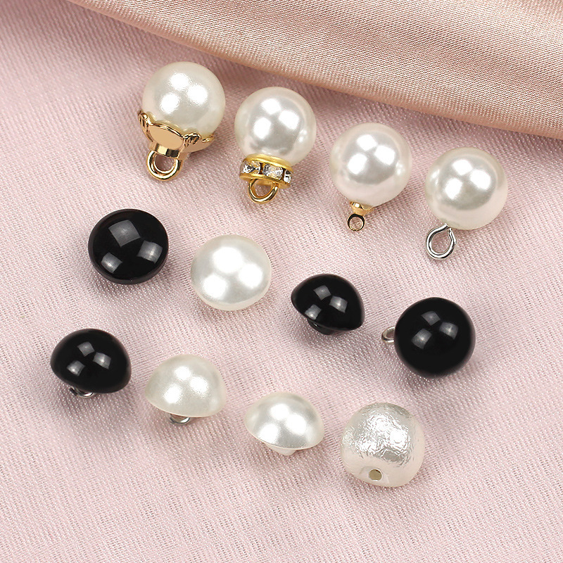 Pearl Shirt Buttons Round Buttons Women's Sweater Chiffon Shirt Decorative Accessories Kidsren's Clothes Mushroom Small Buttons