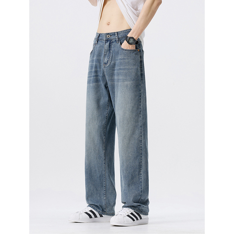 Minger | Lyocell Tencel Jeans Men's 2025 Summer Thin Cool Comfortable Vertical Loose Straight Pants