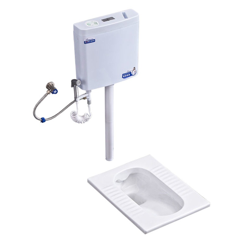 Ingeniería cuclillas pan urinario desodorante inodoro cuclillas pan tanque de agua traje de baño orinal de cerámica