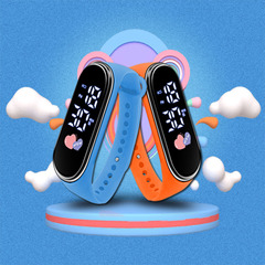 熱銷防水手環表愛心形led時尚電子表休閒潮流觸摸學生表批發