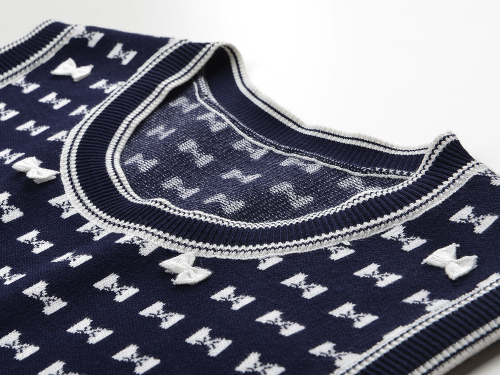 Abito senza maniche con scollo rotondo e stampa a fiocco da donna_voghion.com