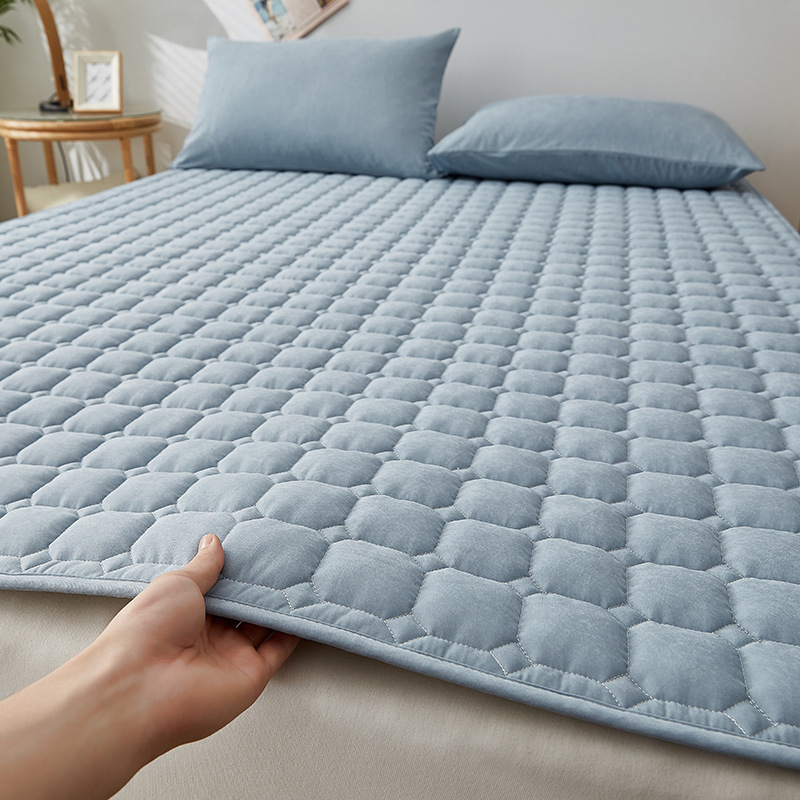 Class A Brocade Cotton Bacteriostatic Cotton Cotton Soybean Bed Pad Thin Mattress Protector Non-slip Bed Mattress Tatami Mat