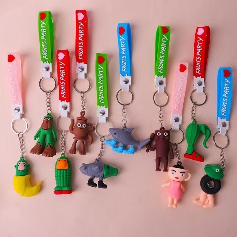 Nuevo Producto Transfronterizo, Muñeco de Regalo Creativo con Diseño de Bestia Mítica de Dibujos Animados, Colgante de Metal Retro, Accesorio de Llavero Unisex