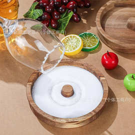 木制调味罐沾盐器塘边盒果汁鸡尾酒调味盒木制盐边盘香料容器