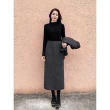 24新款女装冬两件套羊毛呢外套半身裙休闲时尚套装小香风双面羊绒