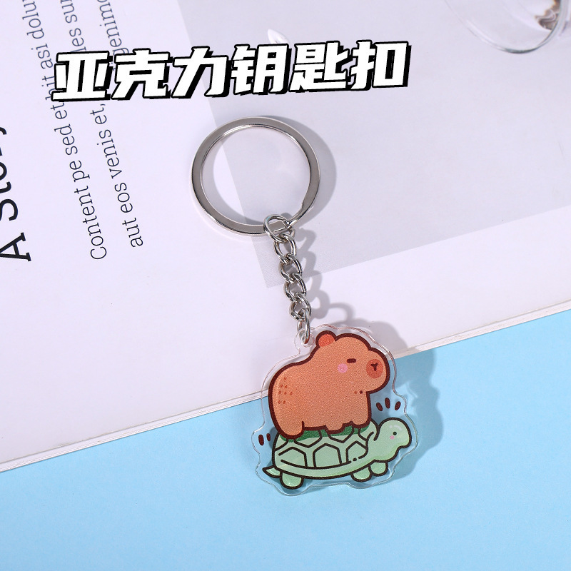 風のかわいい小さい個性のつり札のDIYかばんのペンダントinsはアクリルの漫画のアクセサリの両面のキーホルダーを飾ります。|undefined