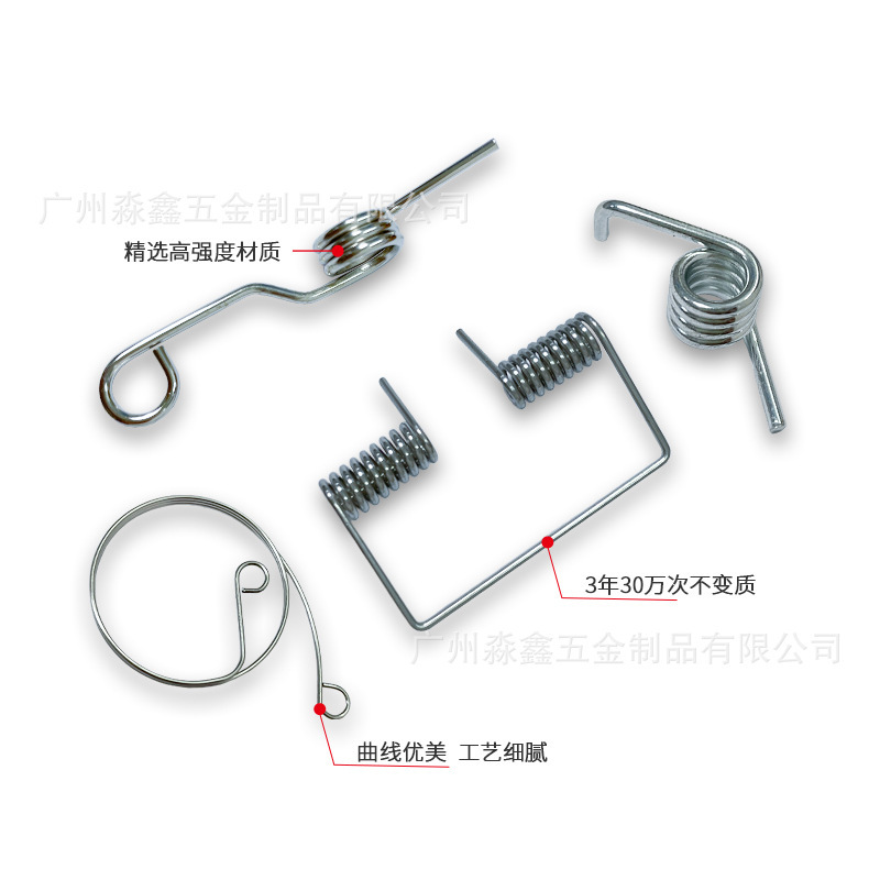 精密不锈钢304扭簧玩具夹子设备双螺旋扭转弹簧异形扭力弹簧定制
